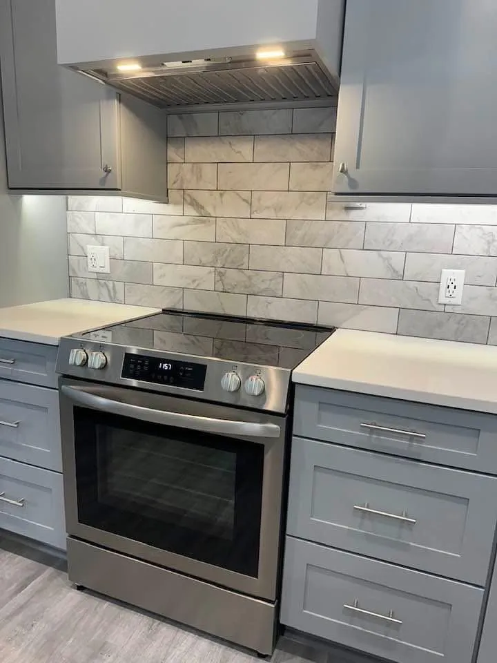 Custom kitchen backsplash installation in the Lowcountry, SC